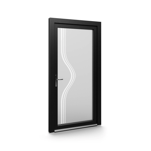 Glaspanelen pvc voordeur Ekovitre