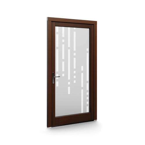 Houten deur woodline glas panelen