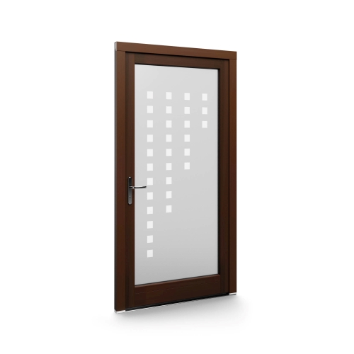 Houten deur woodline glas panelen