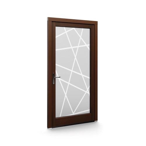 Houten deur woodline glas panelen