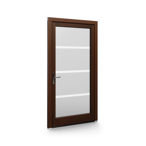 Woodline houten deuren glas panelen