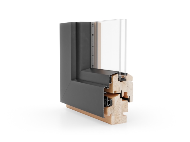 Houten Ramen Naturo 68 alu
